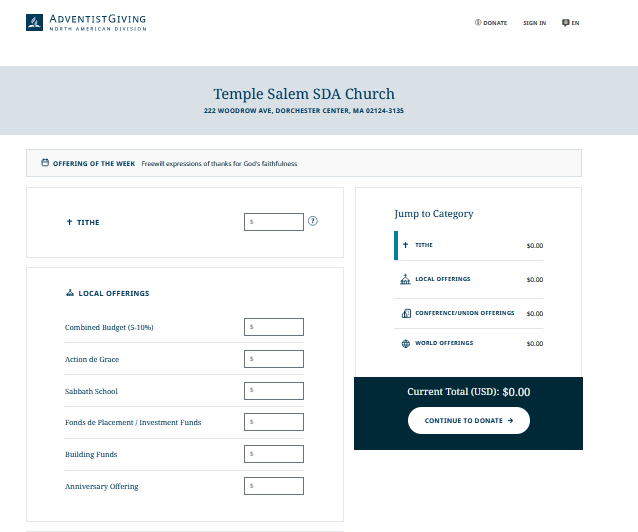 Adventist Giving